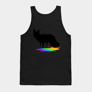 Rainbow Ink Fox Sketch Tank Top